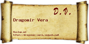 Dragomir Vera névjegykártya